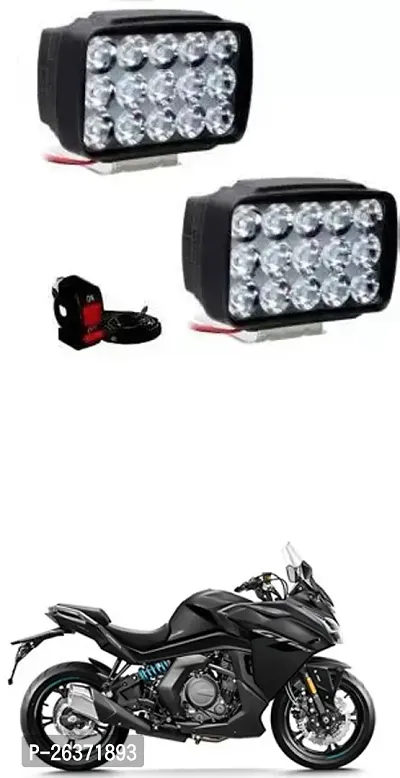 Etradezone Bike 15 Led Light (Pack-2, With Switch) For CFMoto 650GT