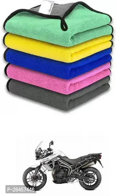 Etradezone Bike Microfiber Cloth (Pack Of 1) Multicolor For Triumph Tiger 800 XR-thumb0