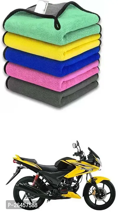 Etradezone Bike Microfiber Cloth (Pack Of 1) Multicolor For Honda Stunner CBF