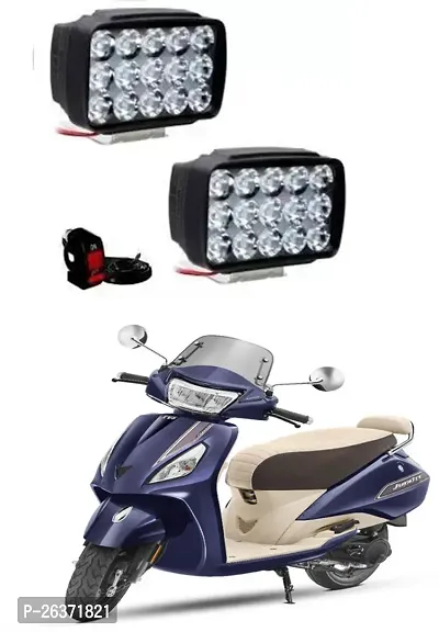 Etradezone Bike 15 Led Light (Pack-2, With Switch) For TVS Jupiter classic-thumb0