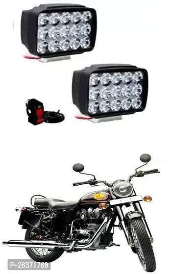 Etradezone Bike 15 Led Light (Pack-2, With Switch) For Royal Enfield Bullet 350 Twinspark