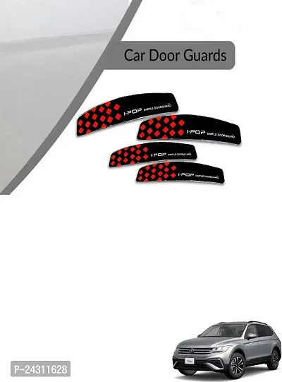 Etradezone Plastic Car Door Guard (Black, Red, Pack of 4, Volkswagen, NA)