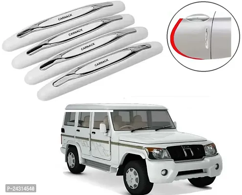 Auto E-Shopping Plastic Car Door Guard (White, Pack of Pack of 4, Mahindra, Bolero)-thumb0