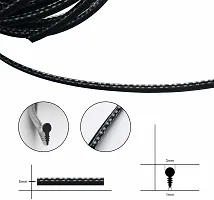 JMD GLOBAL SALES Black Car Door Edge Guards U Shape Edge Trim Rubber Strip (5m) Car Beading Roll For Door, Door, Window (5 m)-thumb2