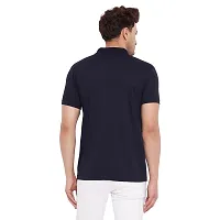 LYCOS Men's Cotton Half Sleeves Polo Neck Solid T-shirt-2800-thumb2