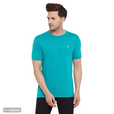 LYCOS Men's Cotton Half Sleeve Solid Round Neck T-shirt-2400