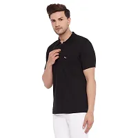 LYCOS Men's Cotton Half Sleeves Polo Neck Solid T-shirt-2800-thumb1