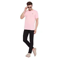 LYCOS Men's Cotton Half Sleeve Solid Round Neck T-shirt-2400-thumb4