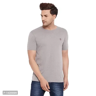 LYCOS Men's Cotton Half Sleeve Solid Round Neck T-shirt-2400