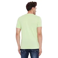 LYCOS Men's Cotton Half Sleeve Solid V-Neck T-shirt-3000-TEAGREEN_S Green-thumb1