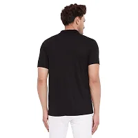 LYCOS Men's Cotton Half Sleeves Polo Neck Solid T-shirt-2800-thumb2