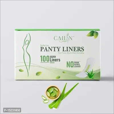 Daily Use Cottony Aloe Vera Anion Chip Panty Liners (Pack of 100 Liners) (Small Size - 155mm)