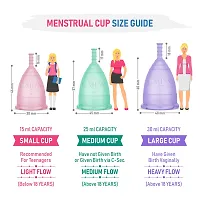 Soft  Comfortable Reusable Menstrual Cup (Size - Medium) ISO Certified | FDA Approved | 100% Medical Grade Silicone Menstrual Cup-thumb1