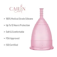 Soft  Comfortable Reusable Menstrual Cup (Size - Small) ISO Certified | FDA Approved | 100% Medical Grade Silicone Menstrual Cup-thumb2