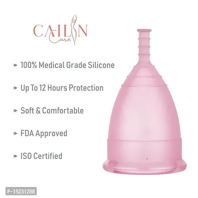 Soft  Comfortable Reusable Menstrual Cup (Size - Small) ISO Certified | FDA Approved | 100% Medical Grade Silicone Menstrual Cup-thumb3