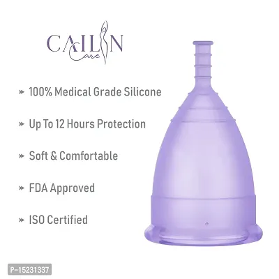 (Size - Large) 100% Medical Grade Silicone Reusable Menstrual Cup-thumb4