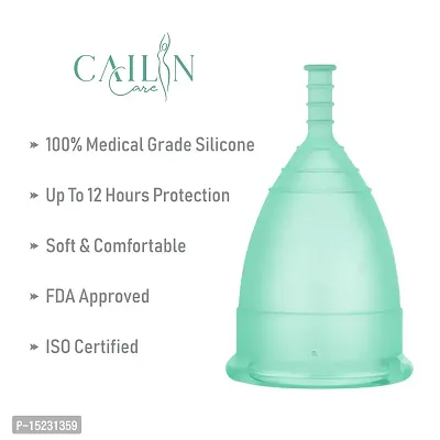 (Size - Medium) 100% Medical Grade Silicone Reusable Menstrual Cup-thumb3