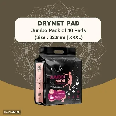 Cailin Care Extra Dry Heavyflow Protection Sanitary Napkin Sanitary Pads (Size - 320mm | XXXL) (Combo of 1 Packet) (Total 40 Pads)-thumb0