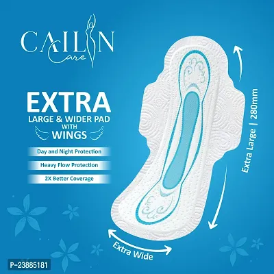 Cailin Care Antibacterial Extra Dry Sanitary Napkin Sanitary Padss (Size - 280mm | XXL) (1 Packet) (Total 40 Pads)-thumb3