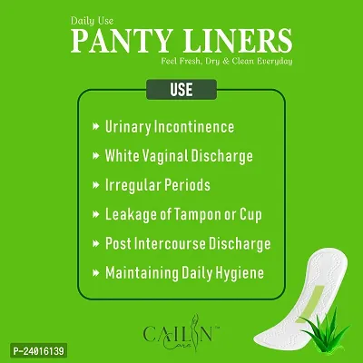 Cailin Care Natural Cotton Neem Infused  Daily Use Ultra Thin Anion Chip Panty Liners (Pack of 100 Liners) (Small Size - 155mm)-thumb4