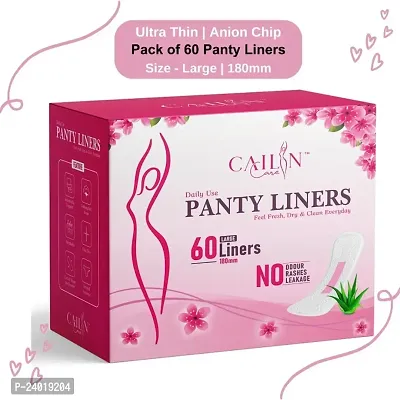 Cailin Care Neem Based Anion Chip Ultra Thin Panty Liners (Pack of 60 Large Liners) (Large Size - 180mm)-thumb0