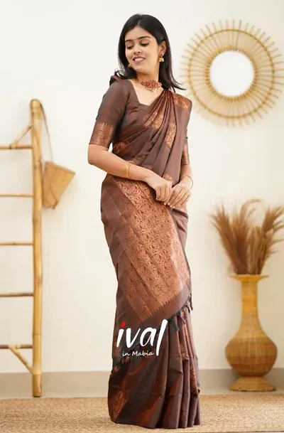 Must Have Silk Blend Saree with Blouse piece 