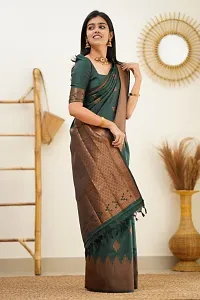 Classic Art Silk Jacquard Saree with Blouse piece-thumb3