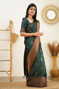 Classic Art Silk Jacquard Saree with Blouse piece-thumb1