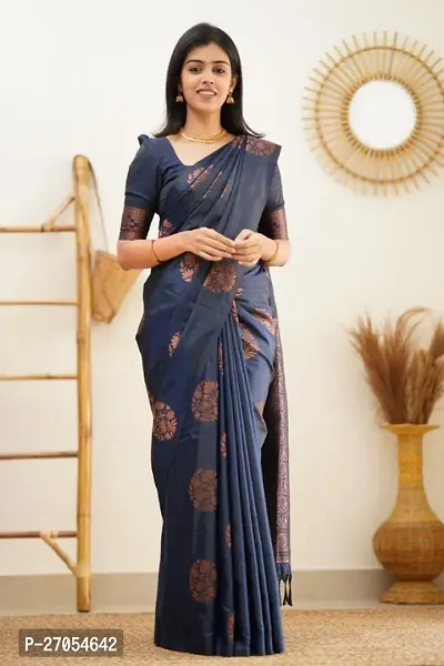 Beautiful Art Silk Saree With Blouse Piece