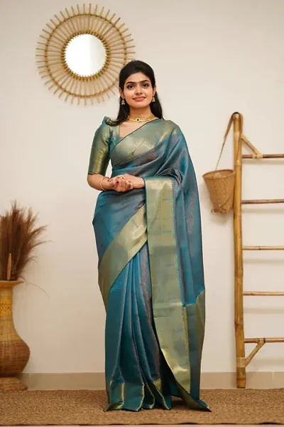 Classic Art Silk Jacquard Saree with Blouse piece