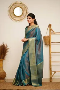 Classic Art Silk Jacquard Saree with Blouse piece-thumb2