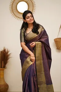 Classic Art Silk Jacquard Saree with Blouse piece-thumb2