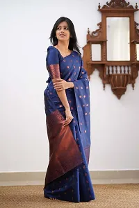 Beautiful Art Silk Saree With Blouse Piece-thumb1