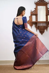 Beautiful Art Silk Saree With Blouse Piece-thumb2