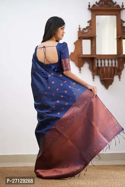 Beautiful Art Silk Saree With Blouse Piece-thumb3