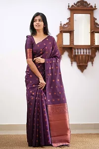 Latest Kanjivaram Purple Saree-thumb1