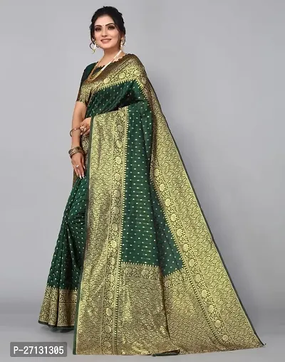 Latest Kanjivaram Green Saree-thumb5