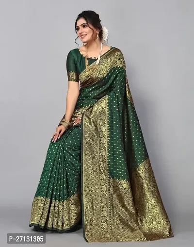 Latest Kanjivaram Green Saree-thumb2