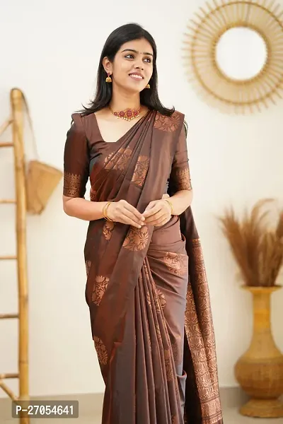 Latest Kanjivaram Saree Coffee-thumb0