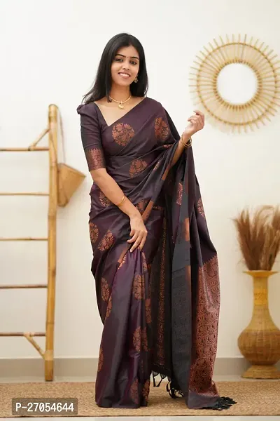 Beautiful Art Silk Saree With Blouse Piece-thumb0