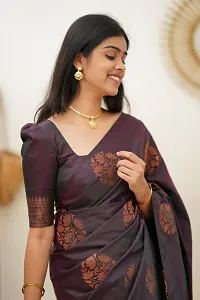 Beautiful Art Silk Saree With Blouse Piece-thumb2