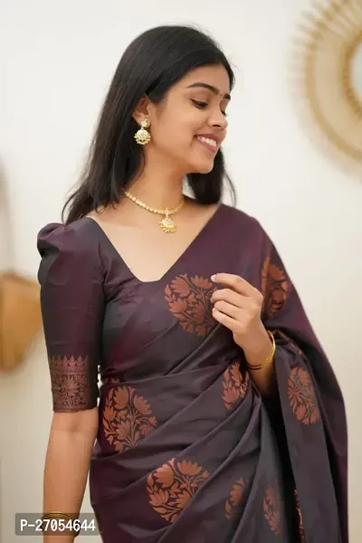 Beautiful Art Silk Saree With Blouse Piece-thumb3