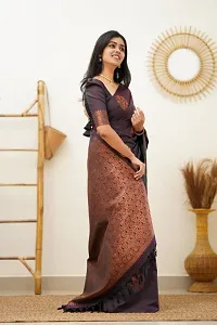 Beautiful Art Silk Saree With Blouse Piece-thumb1