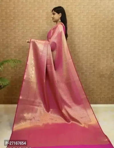 Beautiful Art Silk Saree With Blouse Piece-thumb3