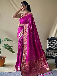 Trendy Kanjivaram  Silk Sarees With Blouse Piece-thumb1