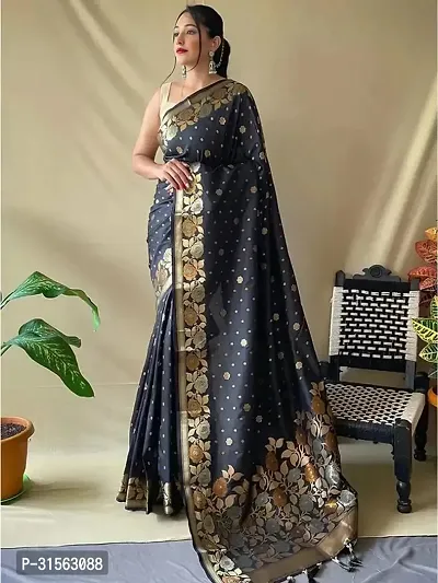 Trendy Kanjivaram  Silk Sarees With Blouse Piece-thumb0