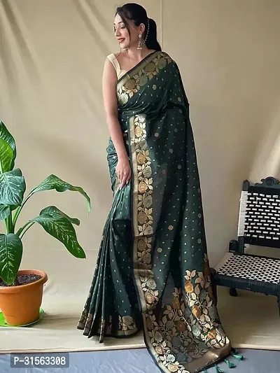 Trendy Kanjivaram  Silk Sarees With Blouse Piece-thumb0