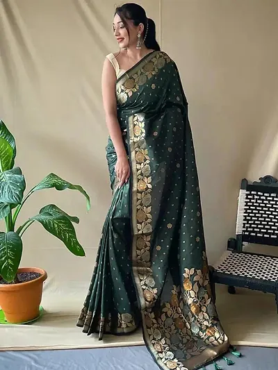 Trendy Kanjivaram Silk Sarees With Blouse Piece