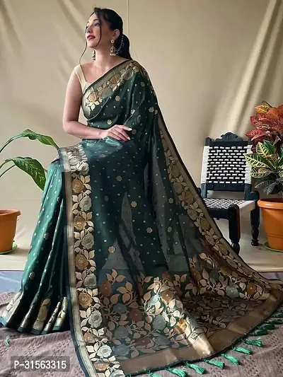 Trendy Kanjivaram  Silk Sarees With Blouse Piece