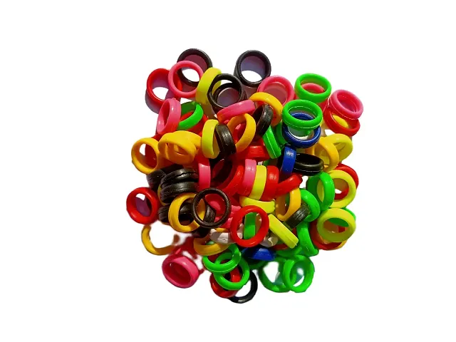 Pigeon Multicolour New Rubber Foot Ring 160Pcs